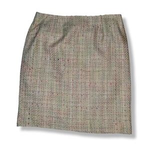 Laura Scott Tweed Old Money Pastel Rainbow Skirt